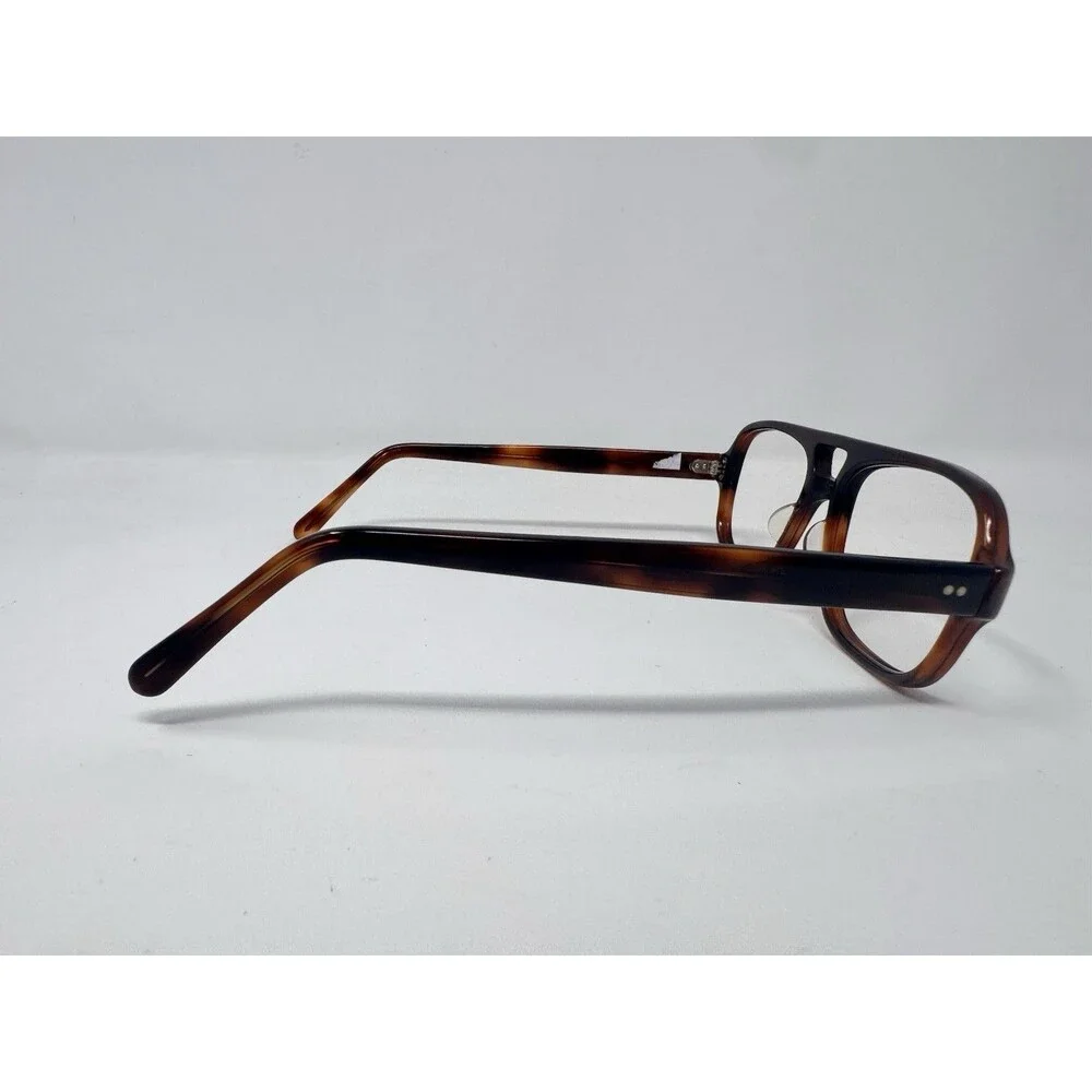 Vintage JAN Charger USA Eyeglass Frames Only 48-17-145 Brown Tortoise NOS